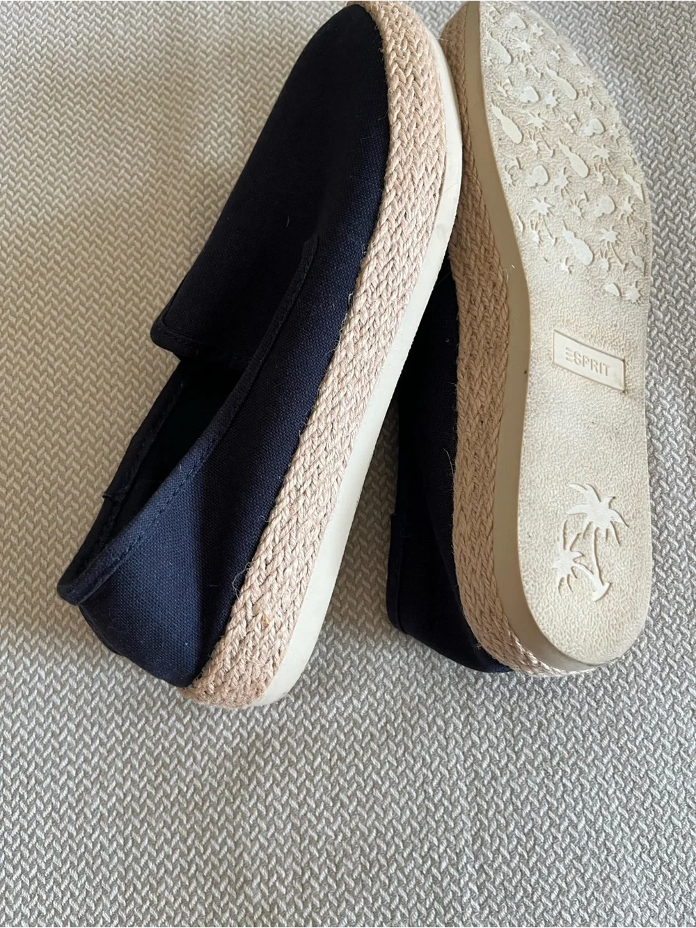 Espirit Women's Nadine Navy Blue Slip On Espadrilles Size 9.5